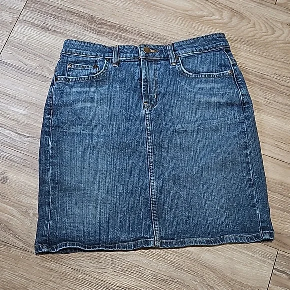 Mossimo Denim Stretch Blue Jean Skirt Women's 8 - Picture 2 of 16